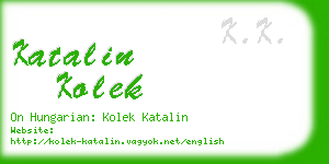 katalin kolek business card